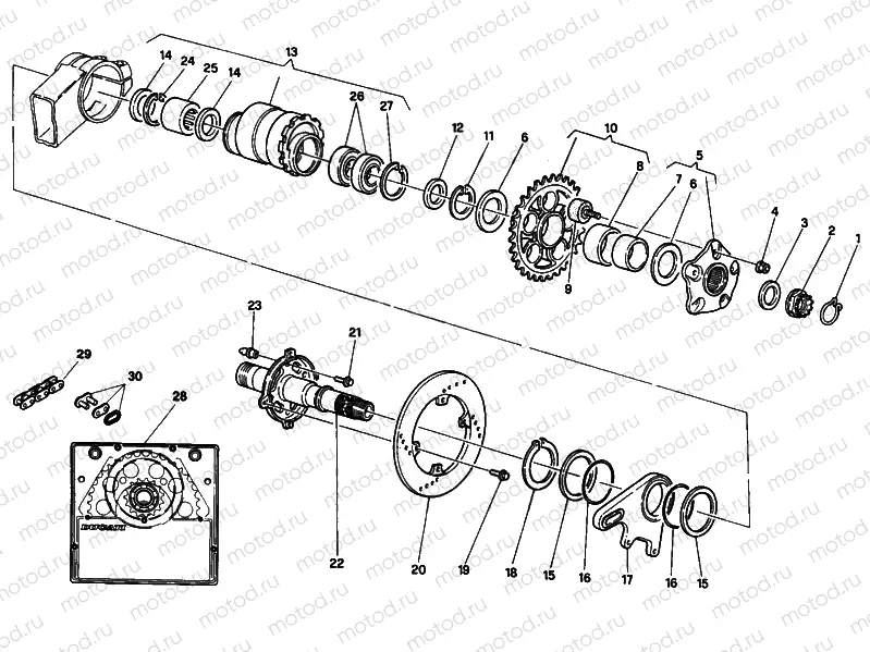 HUB, REAR WHEEL » REAR WHEEL