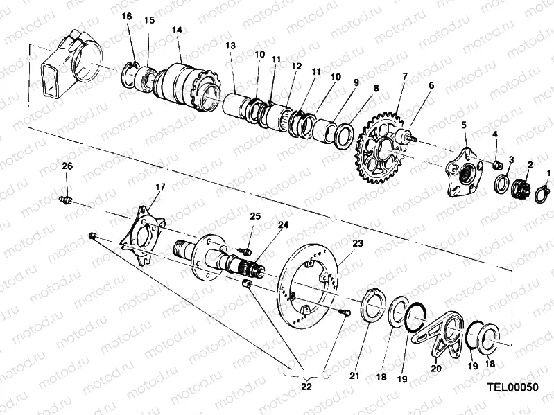 HUB, REAR WHEEL » REAR WHEEL