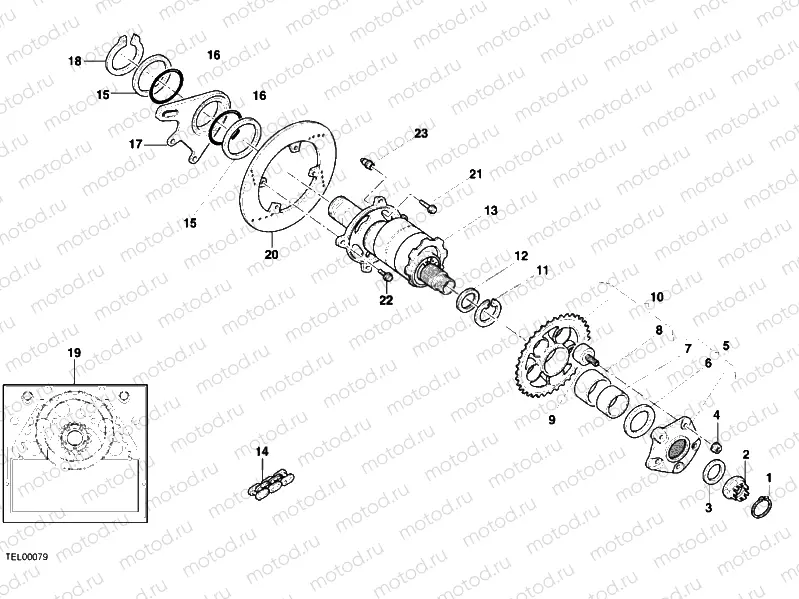 HUB, REAR WHEEL » REAR WHEEL