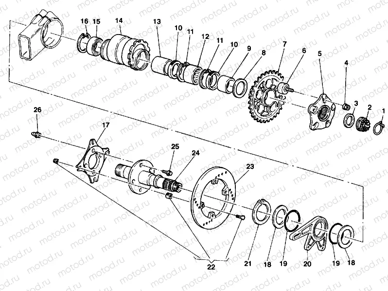 HUB, REAR WHEEL » REAR WHEEL