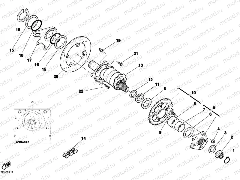 HUB, REAR WHEEL » REAR WHEEL
