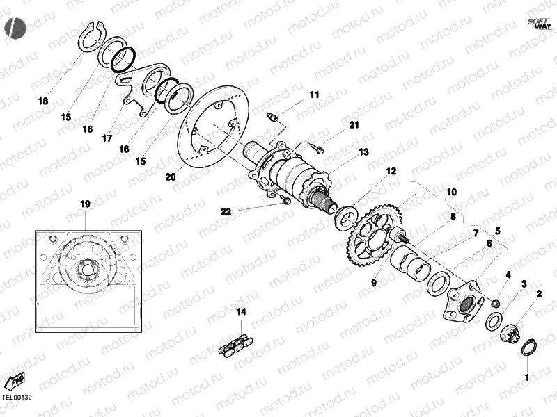 HUB, REAR WHEEL » REAR WHEEL