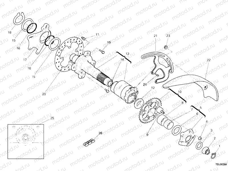HUB, REAR WHEEL » REAR WHEEL