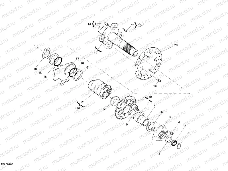 HUB, REAR WHEEL » REAR WHEEL