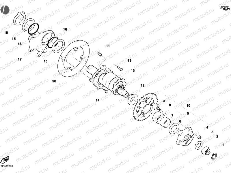 HUB, REAR WHEEL » REAR WHEEL