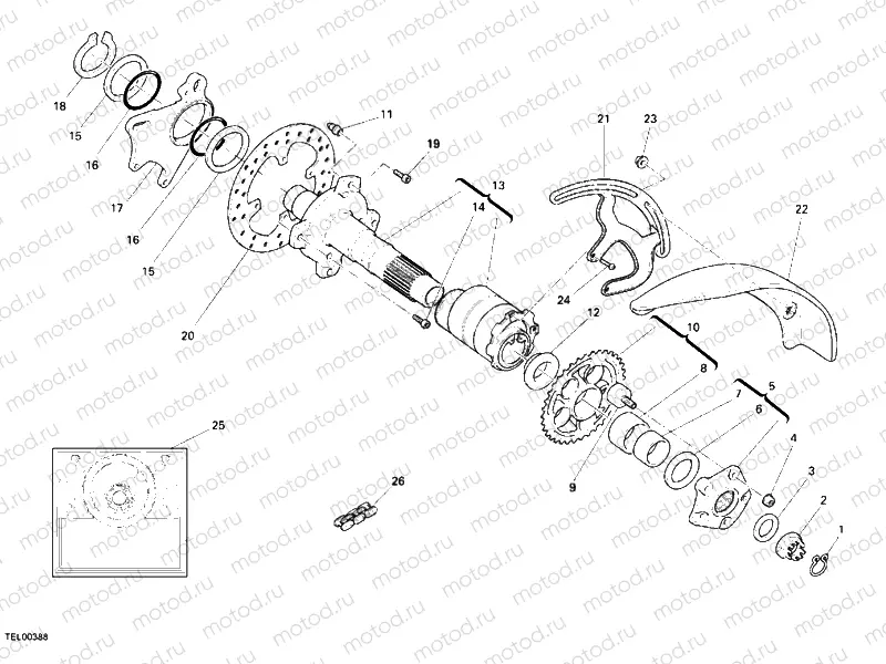 HUB, REAR WHEEL » REAR WHEEL