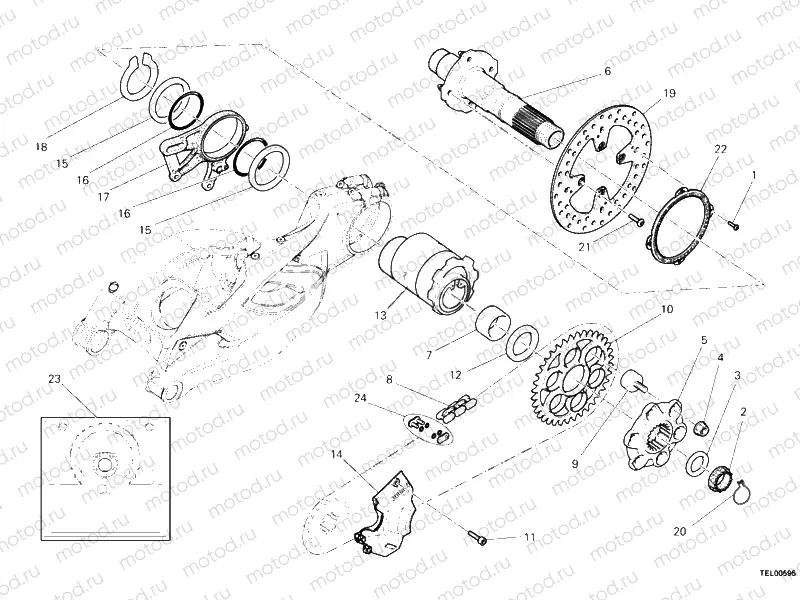 HUB, REAR WHEEL » REAR WHEEL
