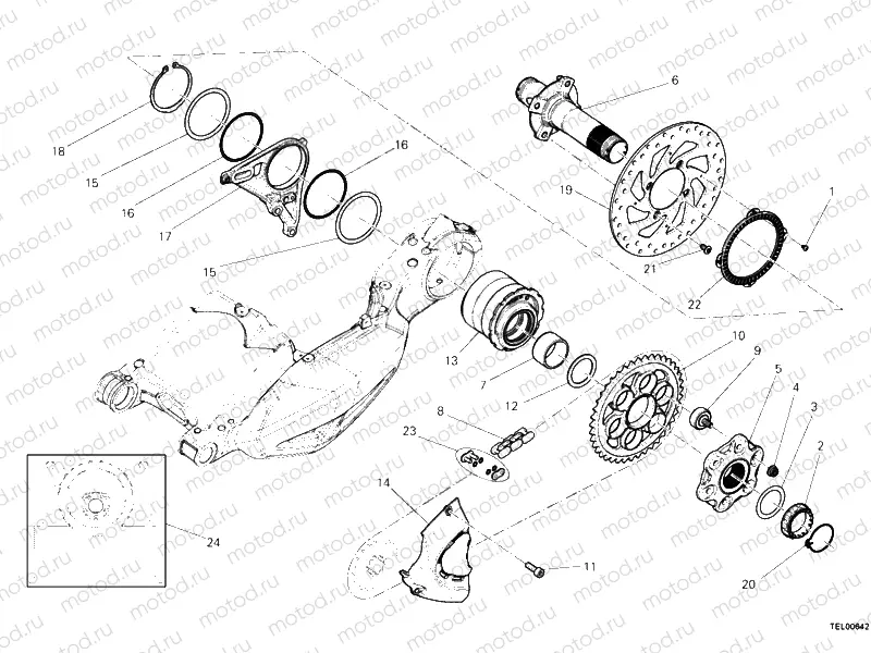HUB, REAR WHEEL » REAR WHEEL