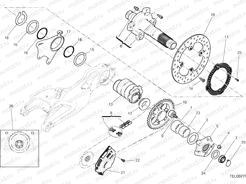 HUB, REAR WHEEL » REAR WHEEL