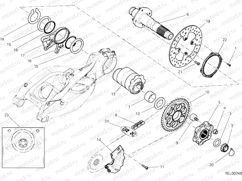 HUB, REAR WHEEL » REAR WHEEL