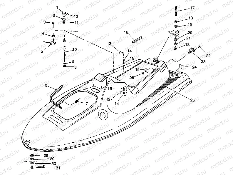 HULL and BODY ASSEMBLY SLT 750 B944170 (4925942594002A) | HULL and BODY ASSEMBLY SLT 750 B944170 (4925942594002A)