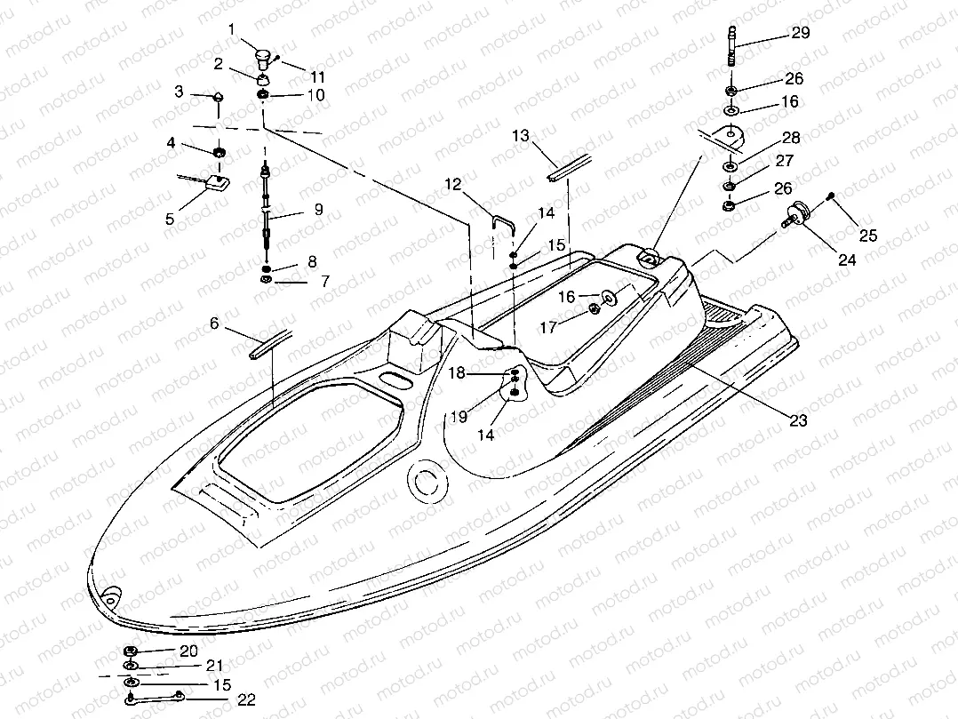 HULL and BODY ASSEMBLY SLT 750 B954170 (4930563056A006) | HULL and BODY ASSEMBLY SLT 750 B954170 (4930563056A006)