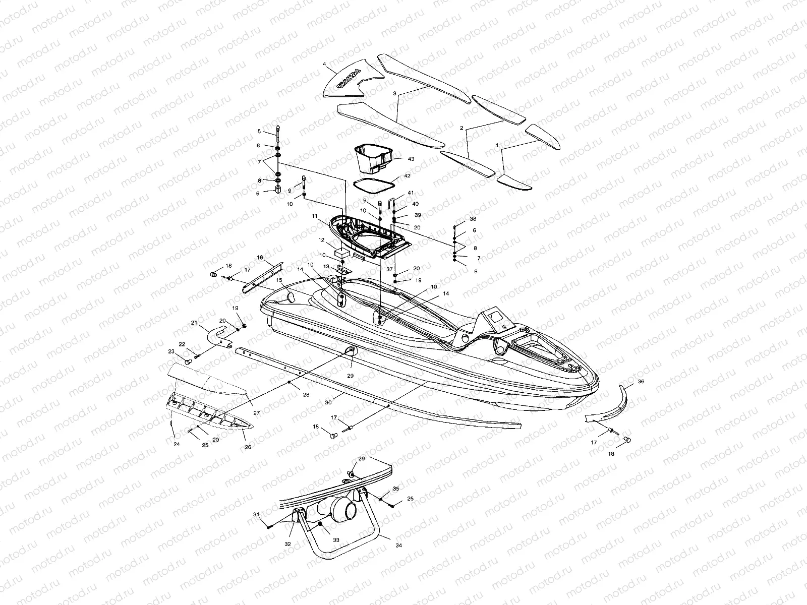 HULL and BODY - B995094 (4951485148A007) | HULL and BODY - B995094 (4951485148A007)