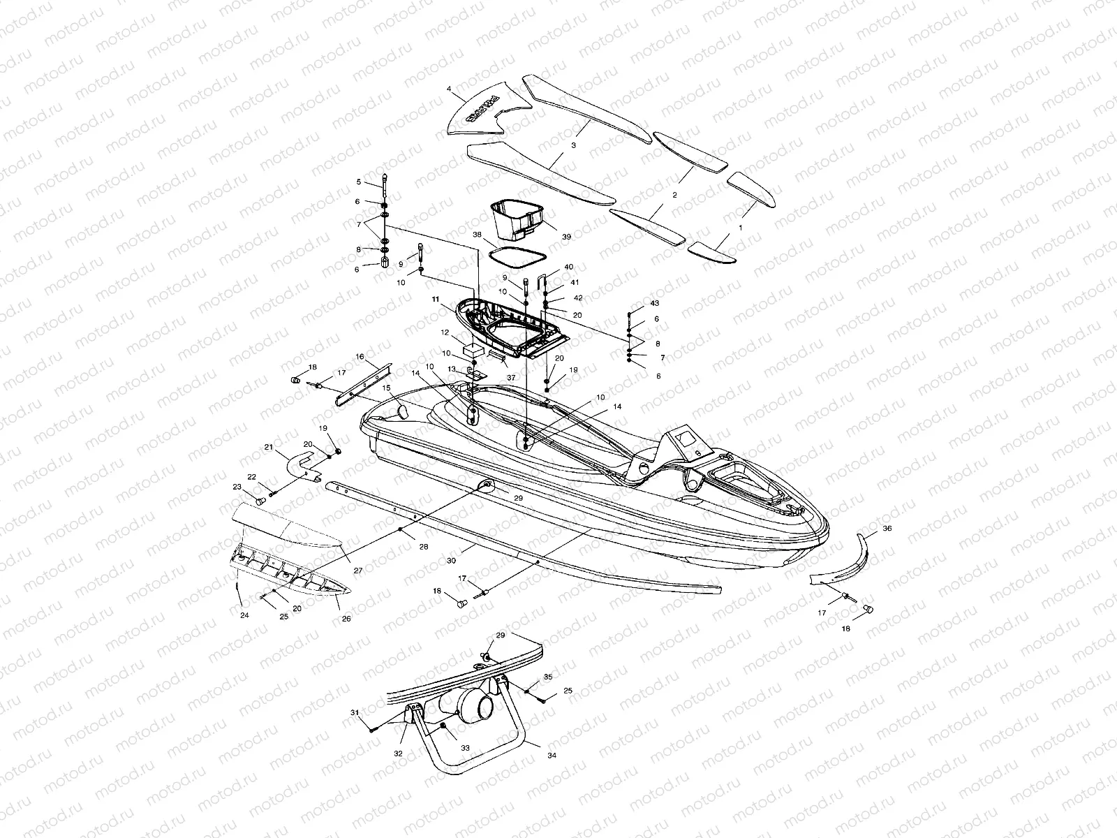 HULL and BODY - B995095 (4951455145A007) | HULL and BODY - B995095 (4951455145A007)