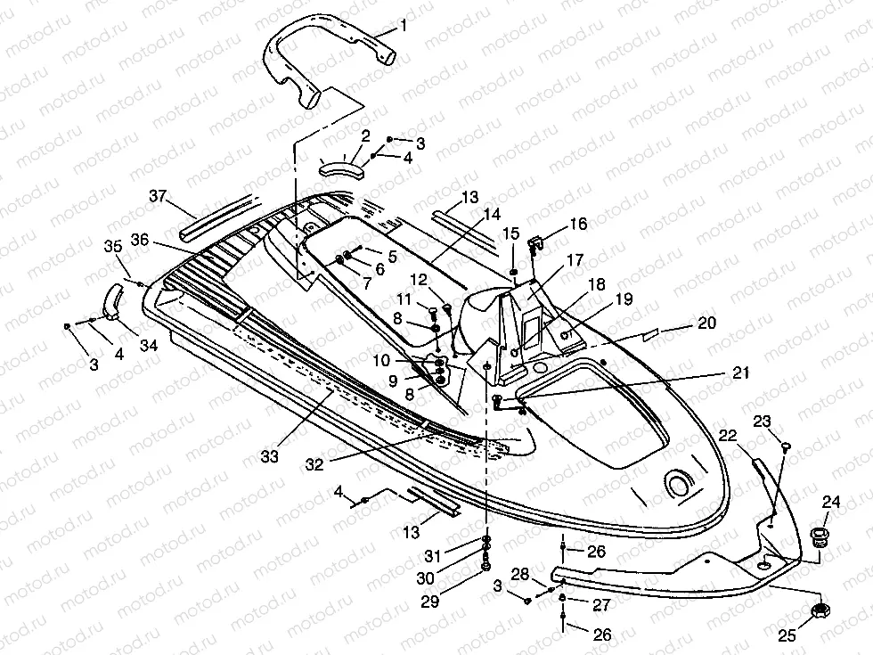 HULL and BODY SL 700 B964066 and Intl. SL 700 I964066 (4935633563A005) | HULL and BODY SL 700 B964066 and Intl. SL 700 I964066 (4935633563A005)