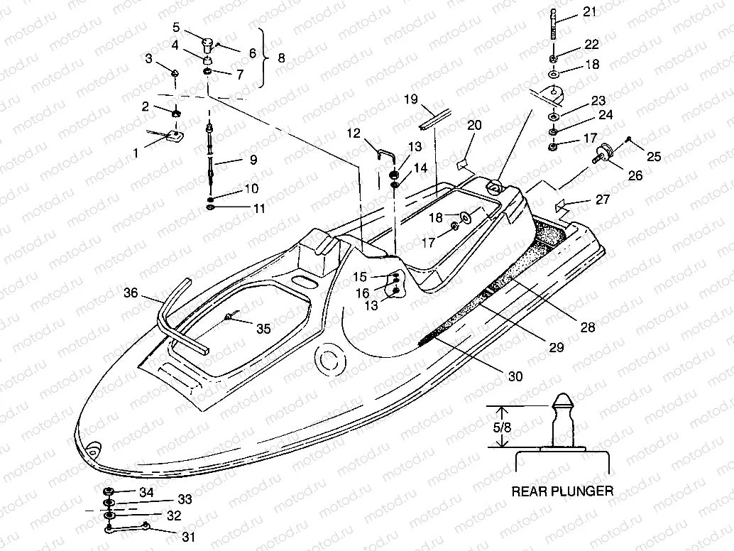 HULL and BODY SLT 700 B964166 and Intl. SLT 700 I964166 (4933923392A006) | HULL and BODY SLT 700 B964166 and Intl. SLT 700 I964166 (4933923392A006)