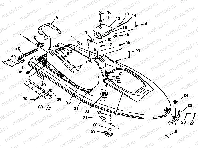 HULL and BODY SLT 780 B974588 (4941174117A005) | HULL and BODY SLT 780 B974588 (4941174117A005)