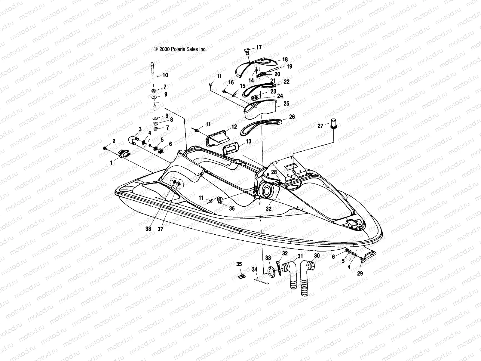 HULL and BODY - W004999D (4955805580A005) | HULL and BODY - W004999D (4955805580A005)