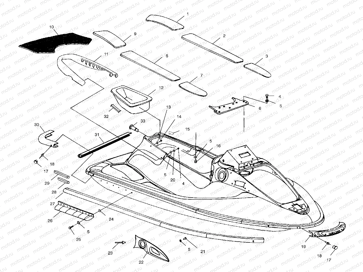 HULL and BODY - W004999D (4955805580A007) | HULL and BODY - W004999D (4955805580A007)