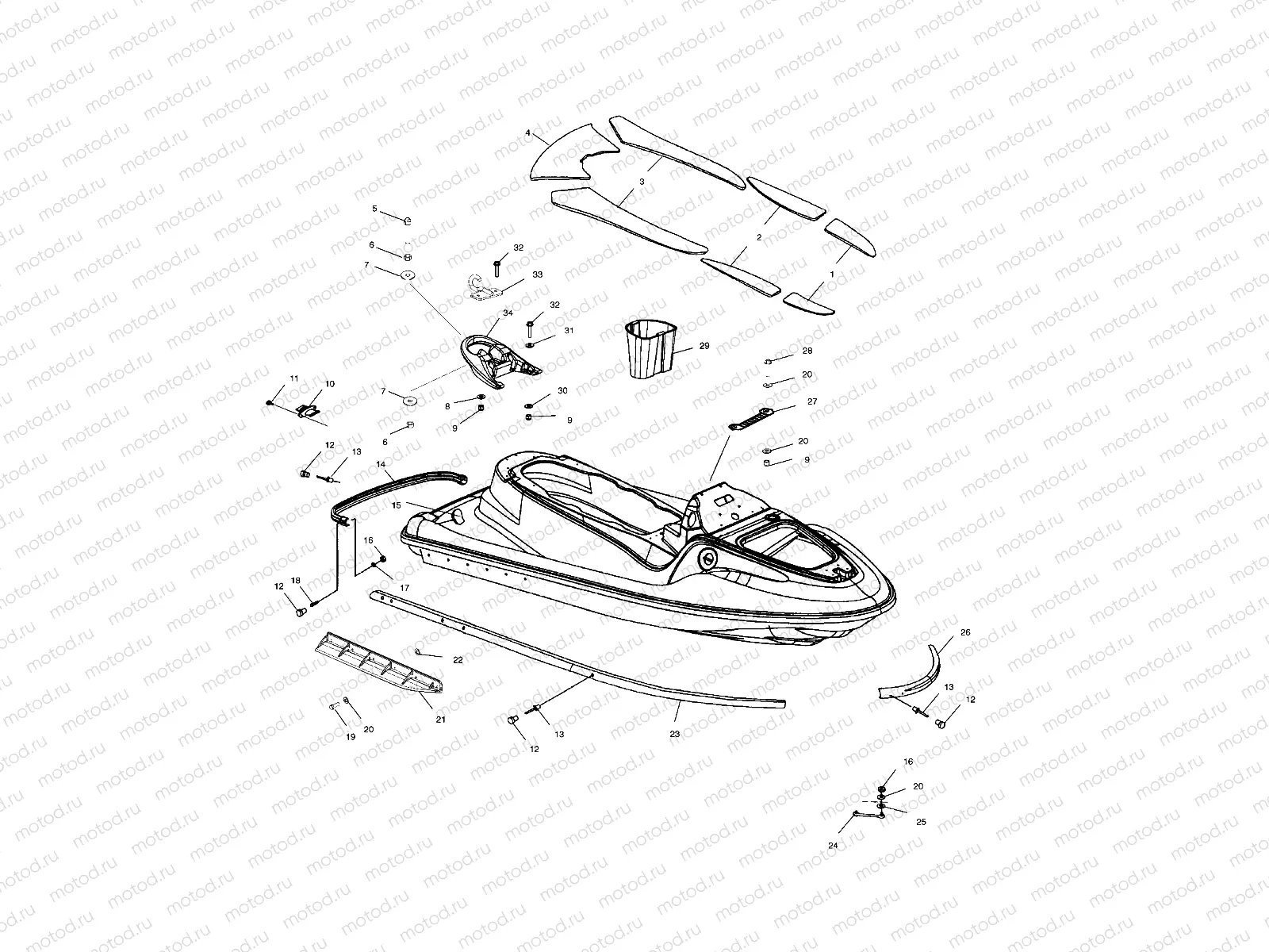 HULL and BODY - W005199D (4955825582A007) | HULL and BODY - W005199D (4955825582A007)