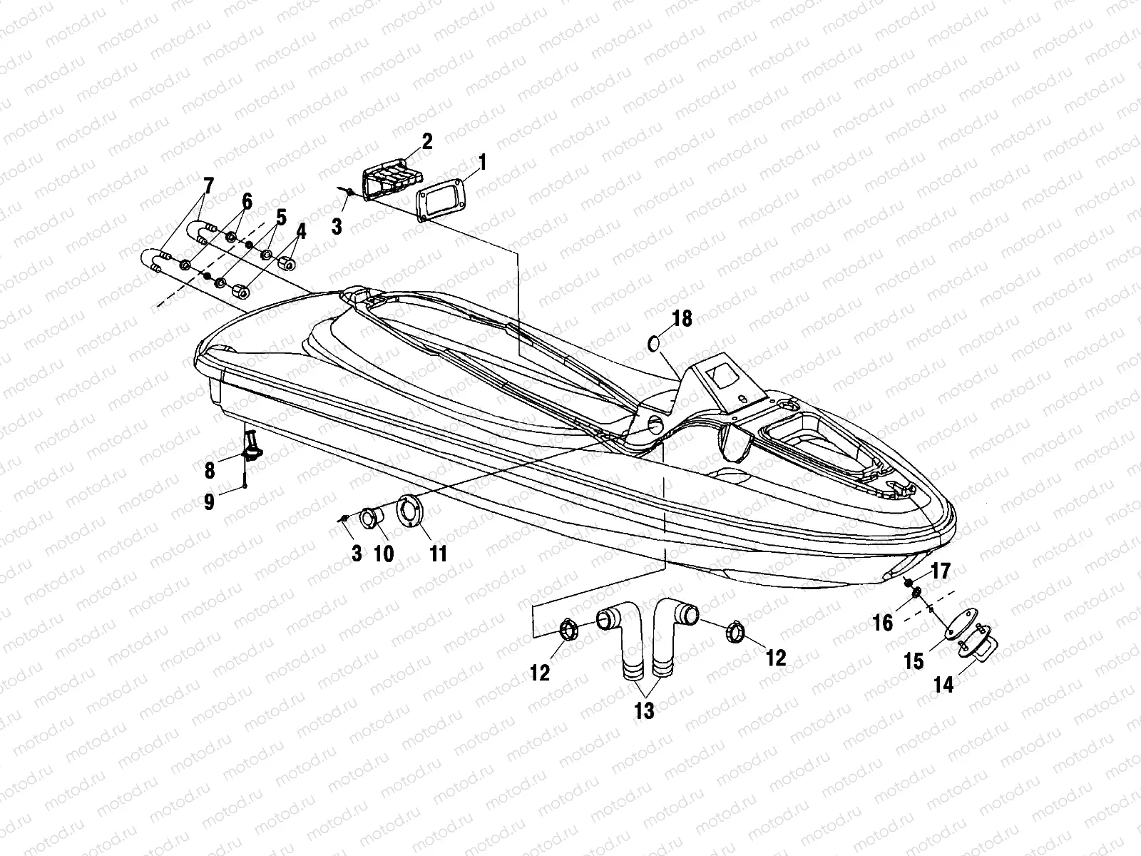 HULL and BODY - W015098D (4964876487A007) | HULL and BODY - W015098D (4964876487A007)