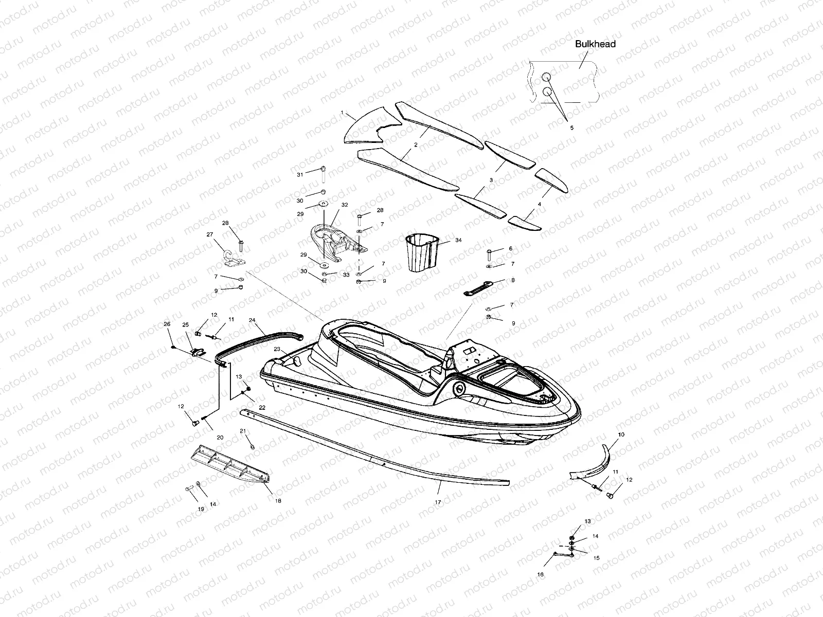 HULL and BODY - W015197D (4964826482A005) | HULL and BODY - W015197D (4964826482A005)