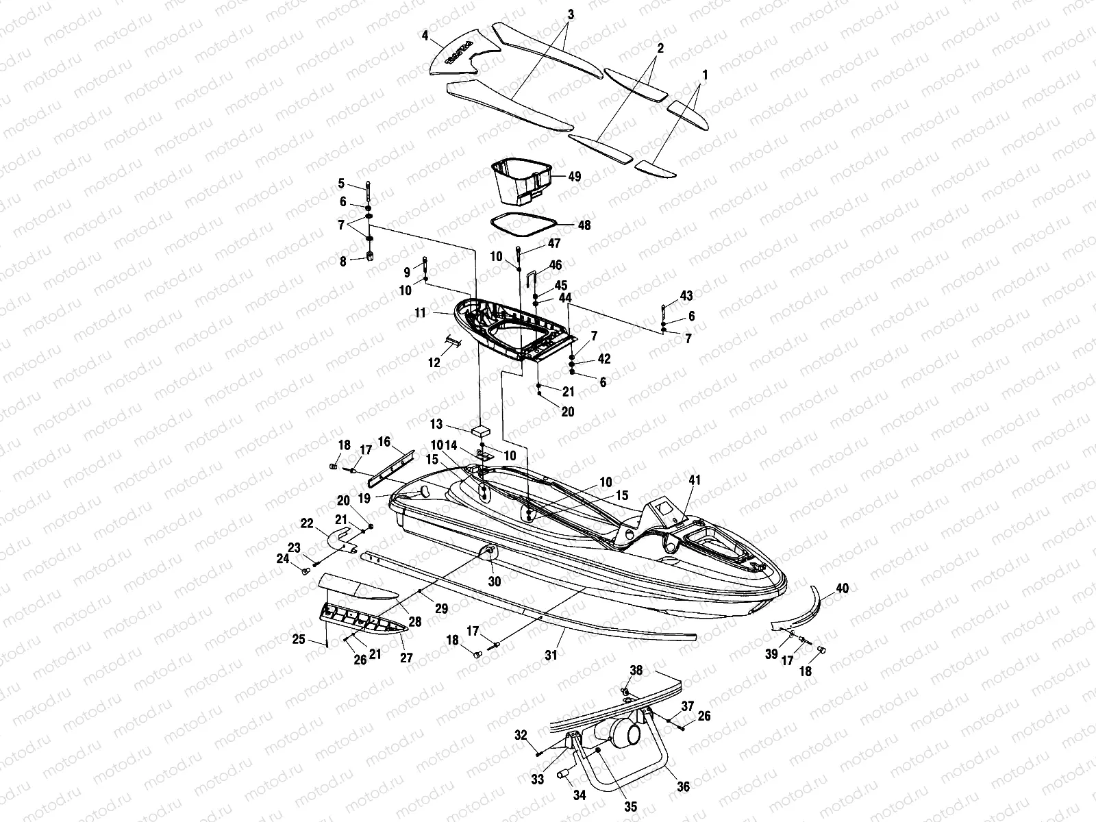 HULL and BODY - W025098D/W025098C/W025098I (4971447144A05) | HULL and BODY - W025098D/W025098C/W025098I (4971447144A05)