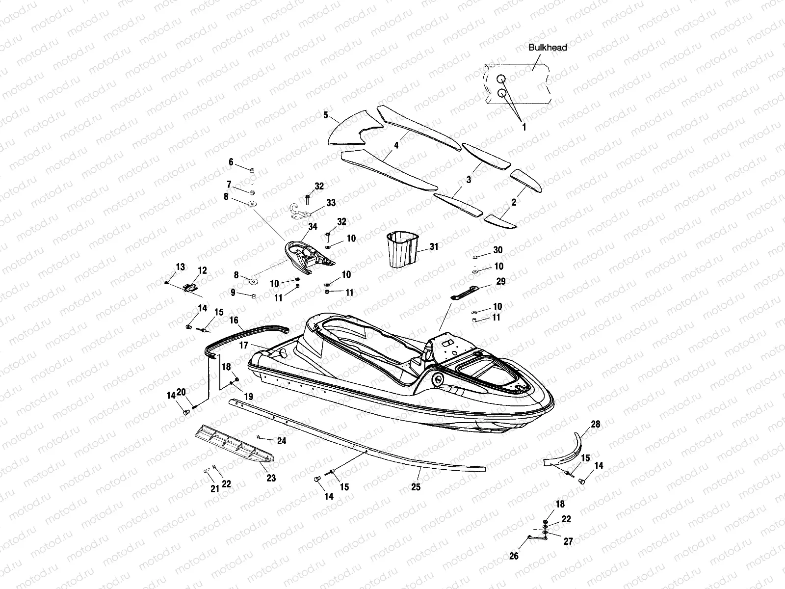 HULL and BODY - W025199D/W025199I (4971327132A05) | HULL and BODY - W025199D/W025199I (4971327132A05)