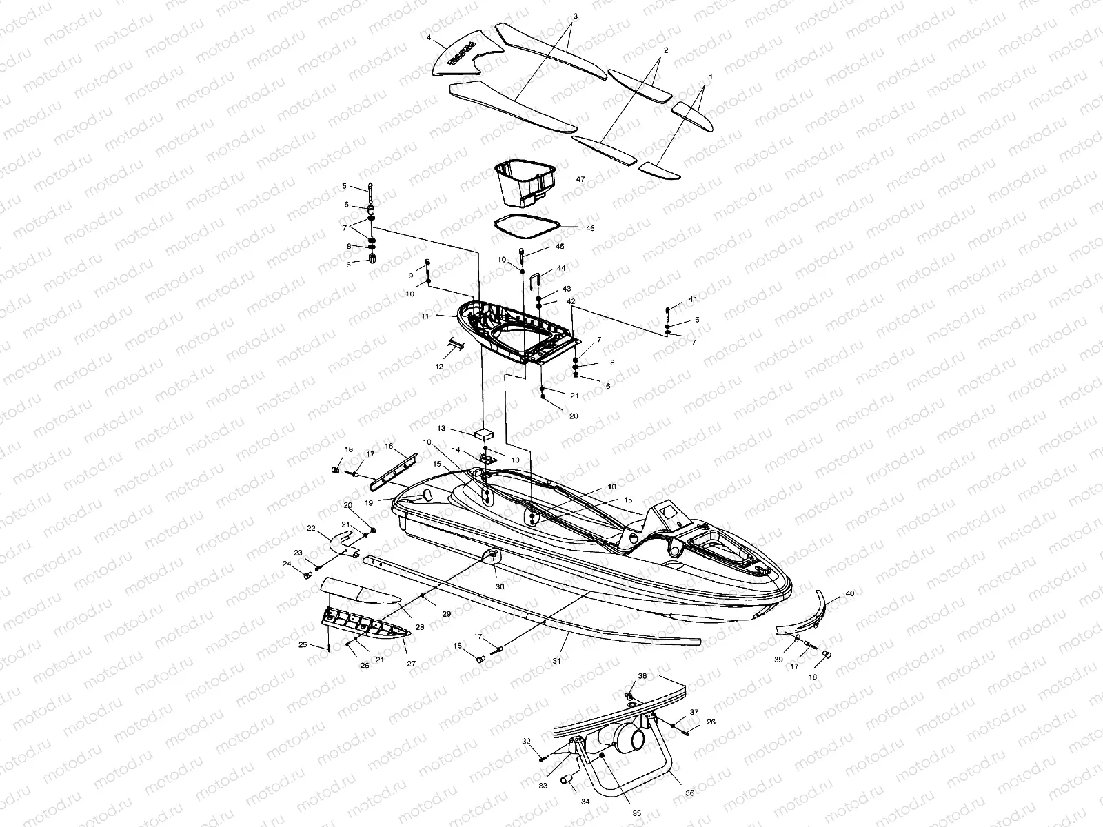 HULL and BODY - W035098CA/W035098IA (4981028102A05) | HULL and BODY - W035098CA/W035098IA (4981028102A05)