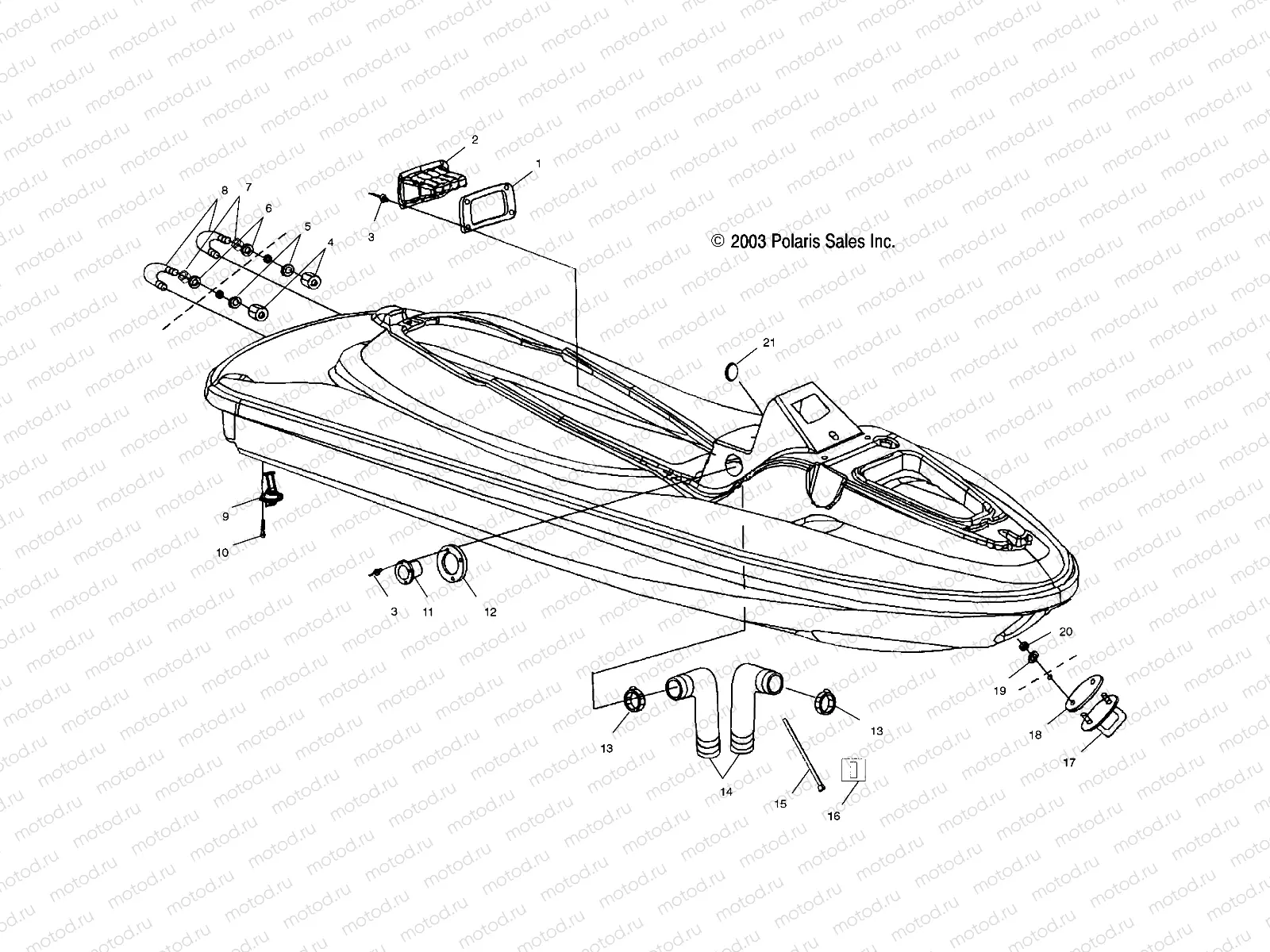 HULL and BODY - W045098CA/IA (4990459045A07) | HULL and BODY - W045098CA/IA (4990459045A07)