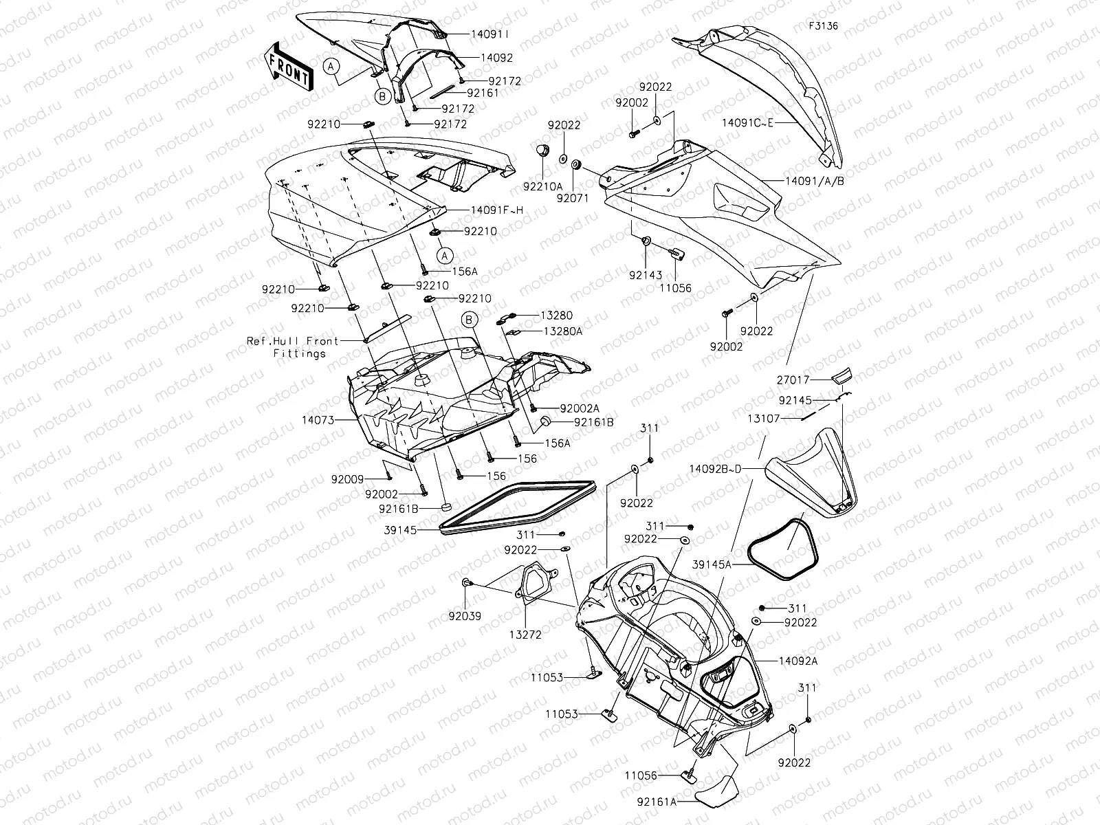 Hull Middle Fittings