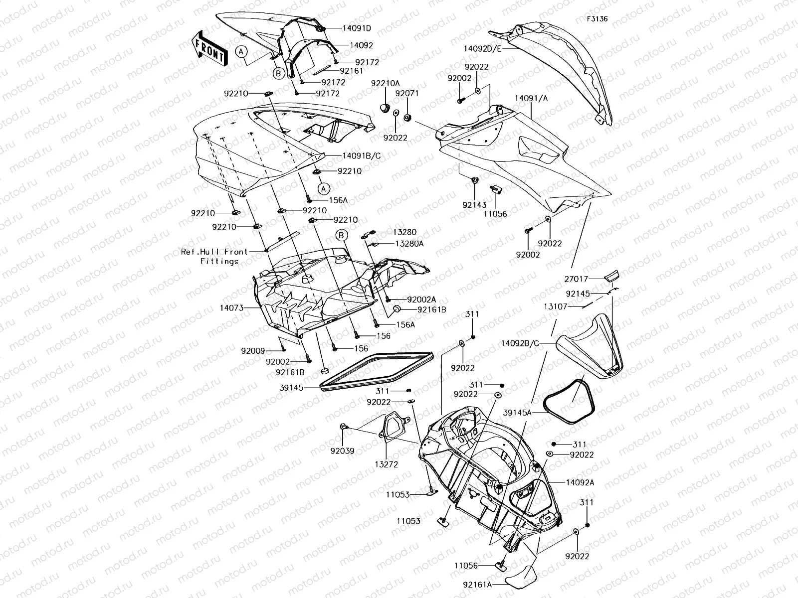 Hull Middle Fittings
