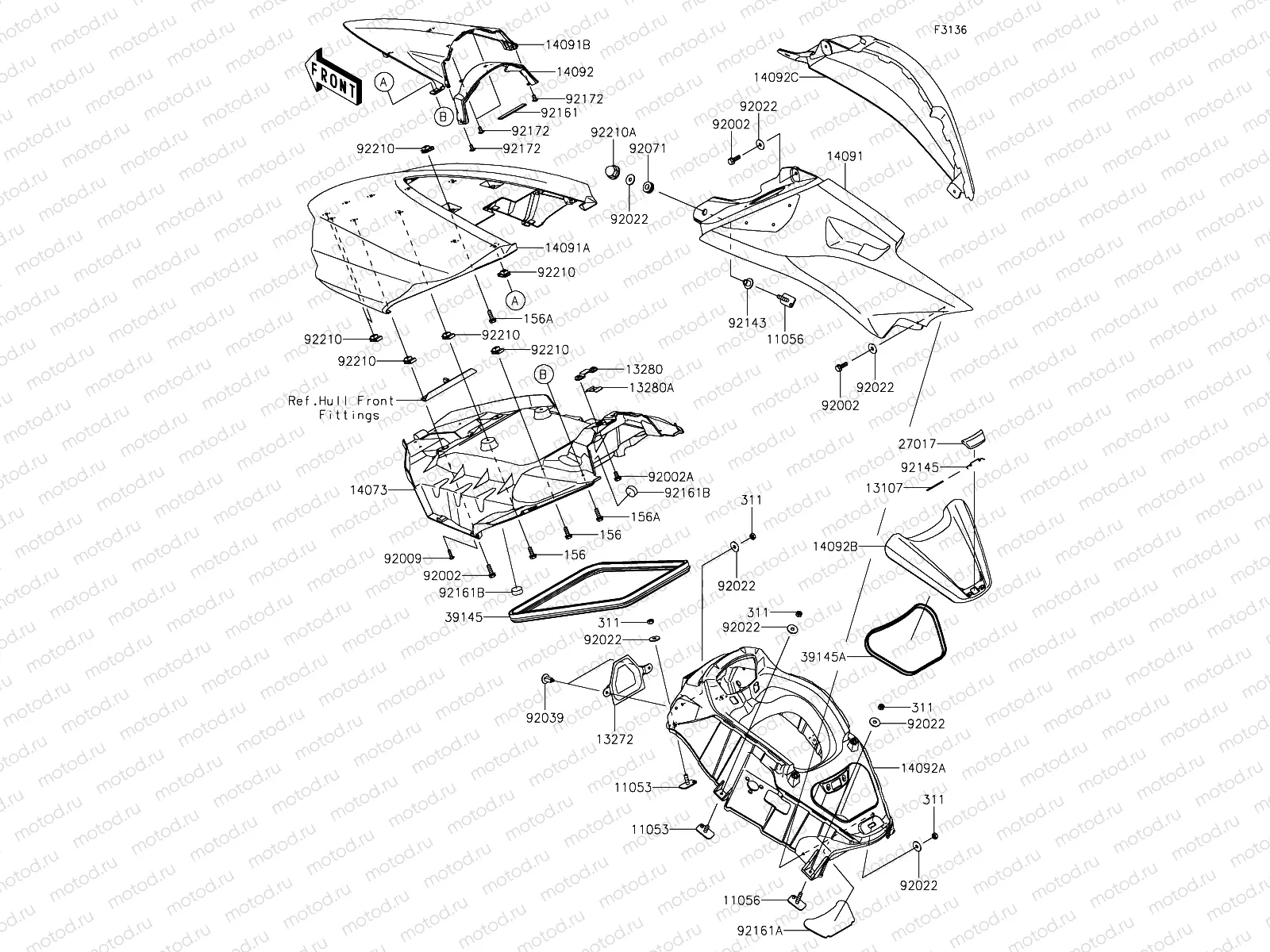 Hull Middle Fittings
