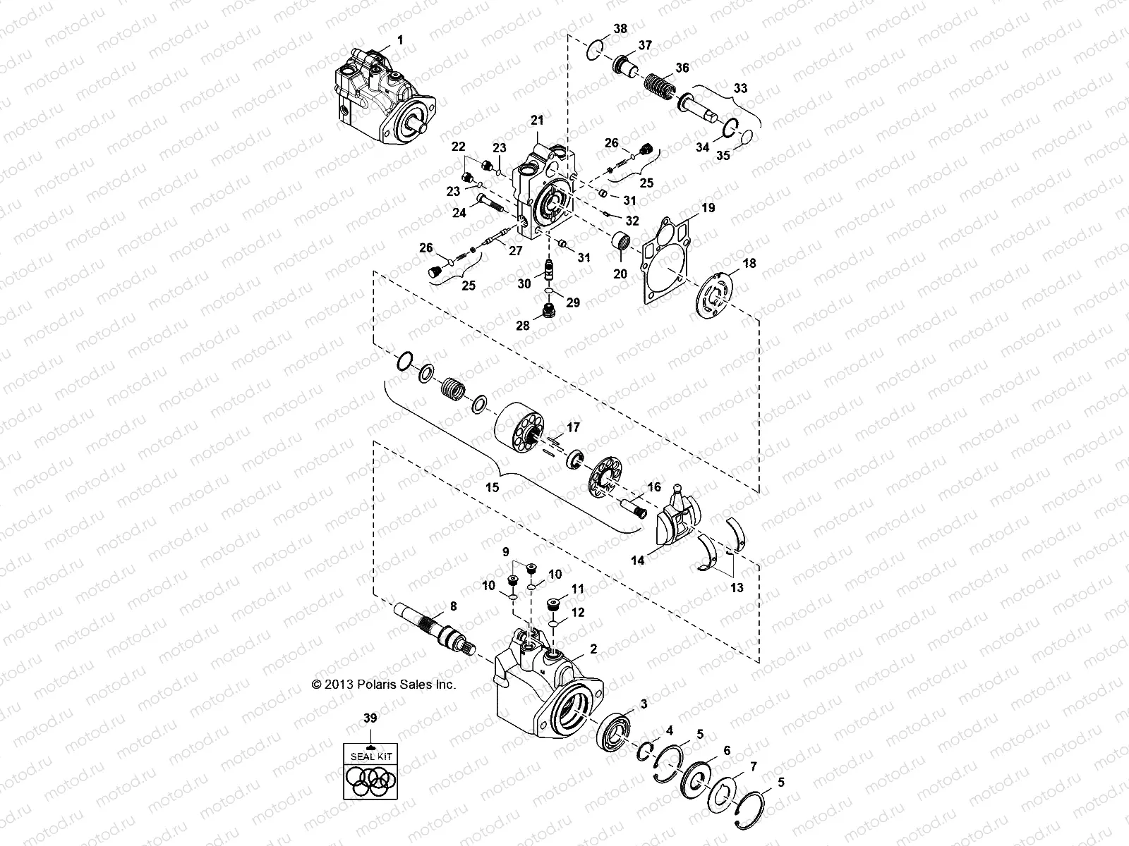 HYDRAULICS | HYDRAULICS, MOTOR - D131D9JDJ/1L9JDJ/2M9JDJ (49BRUTUSMOTORHYD13)