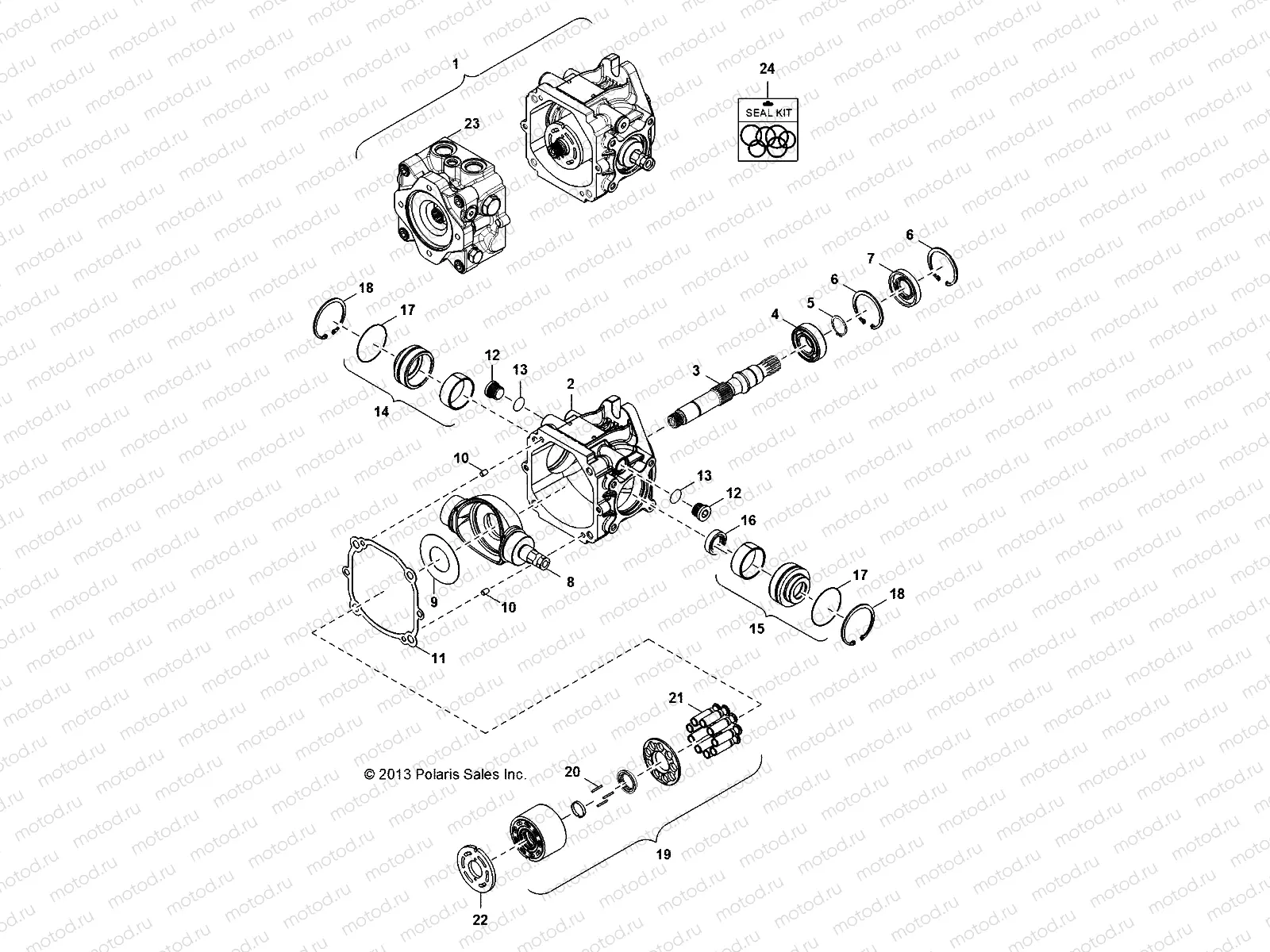 HYDRAULICS | HYDRAULICS, PUMP, MAIN HOUSING - D131D9JDJ/1L9JDJ/2M9JDJ (49BRUTUSPUMPHYDMN13)