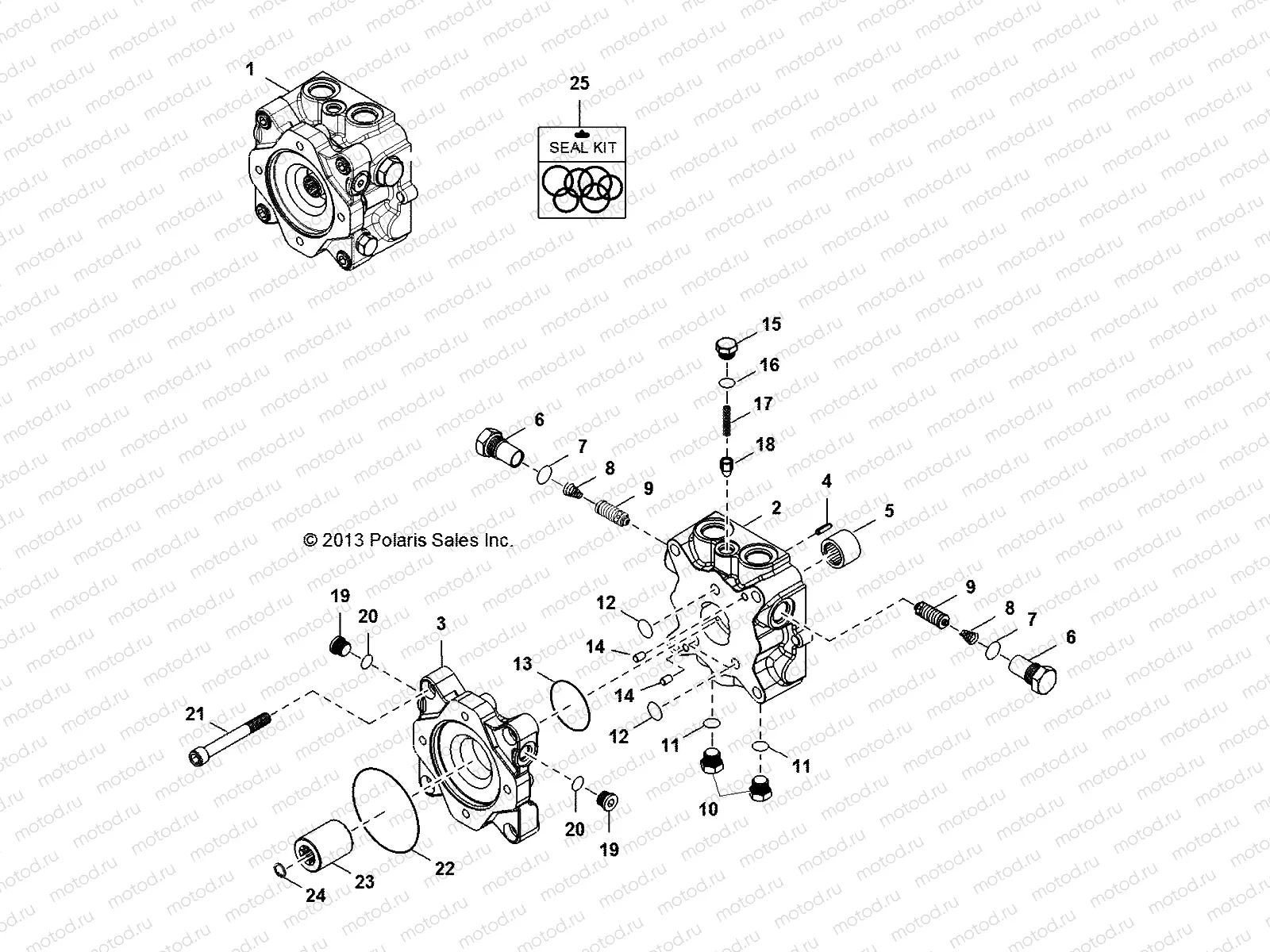 HYDRAULICS | HYDRAULICS, PUMP, VALVE HOUSING - D142M9JDJ/1L9JDJ/1D9JDJ/2D9JDJ (49BRUTUSPUMPVALVE13)