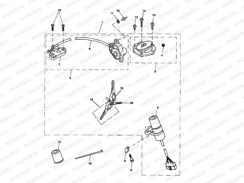 Ignition Switch, Lock Set 356390