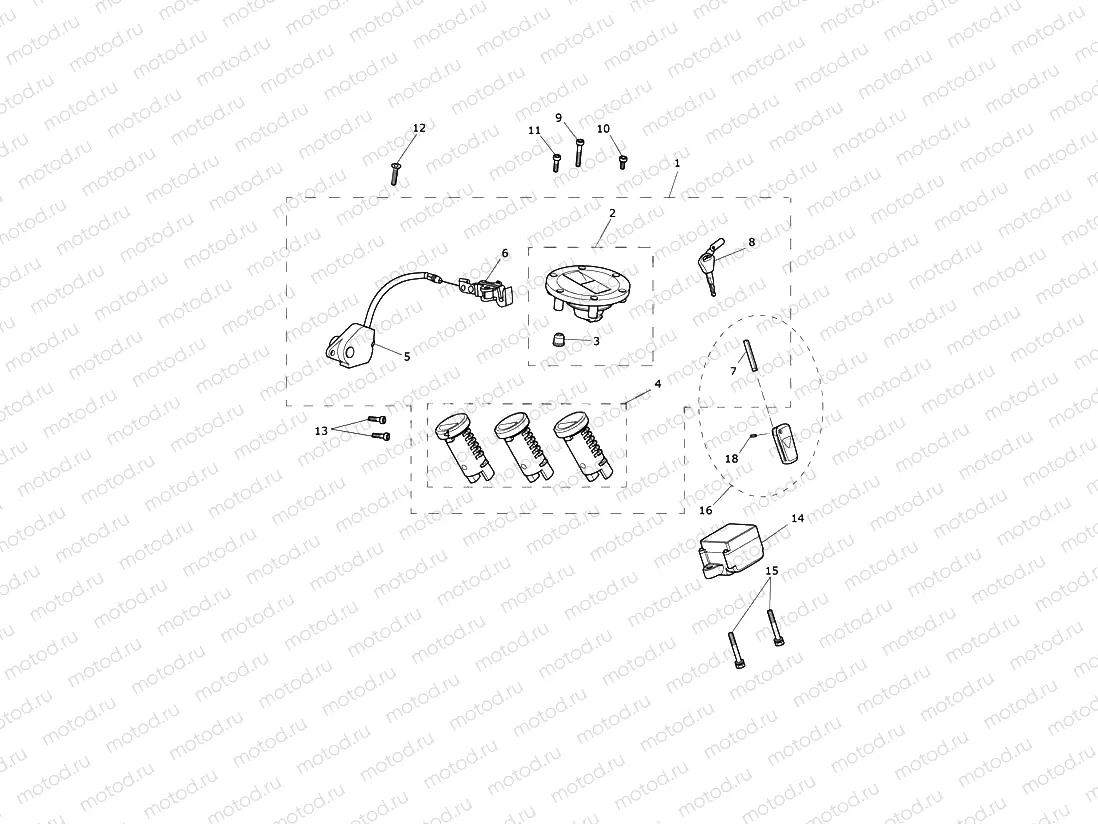 Ignition Switch & Lock Set