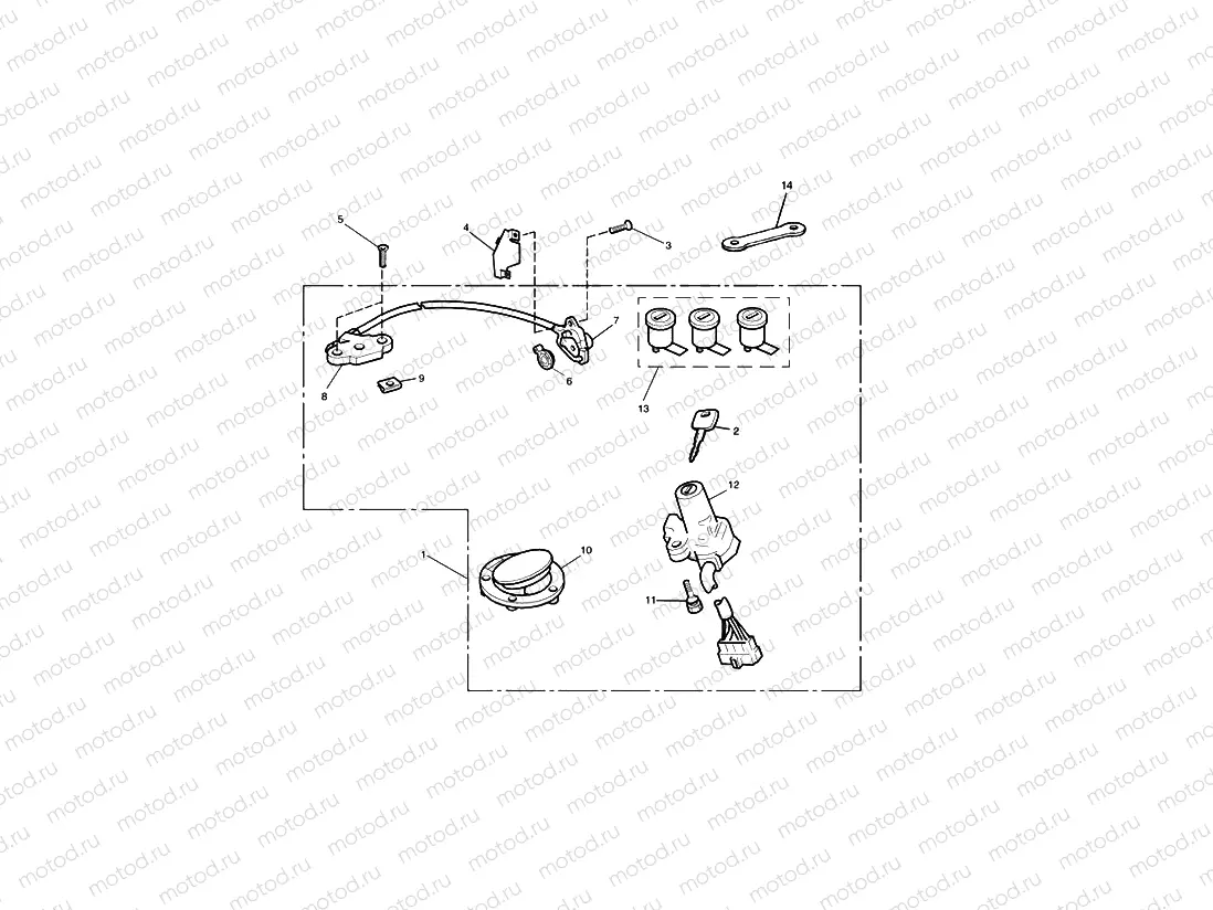 Ignition Switch & Lock Set Sprint Executive