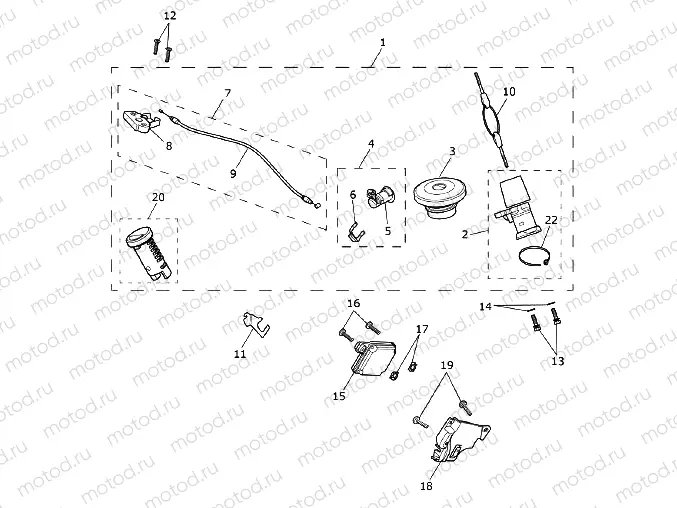 Ignition Switch & Lockset - 818610 >