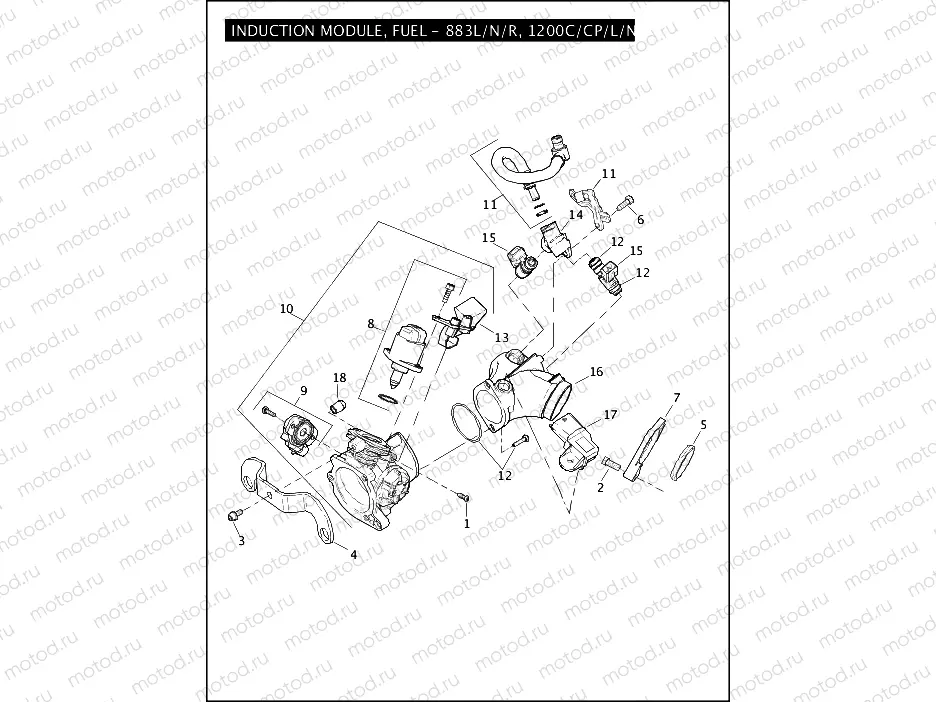 INDUCTION MODULE, FUEL - 883L/N/R, 1200C/CP/L/N/X