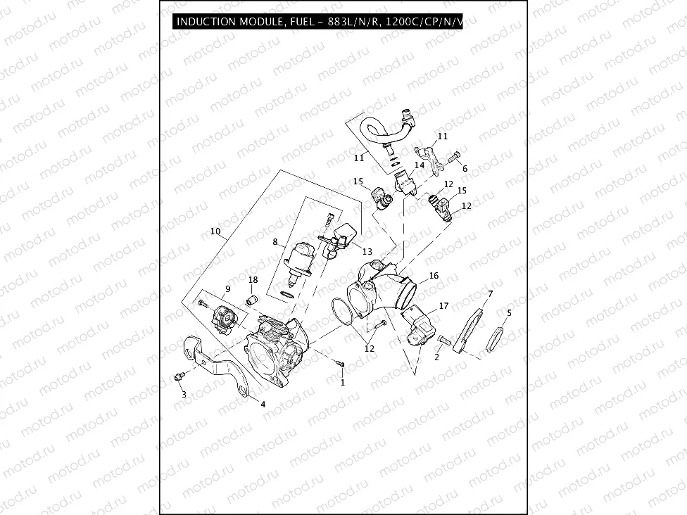INDUCTION MODULE, FUEL - 883L/N/R, 1200C/CP/N/V/X