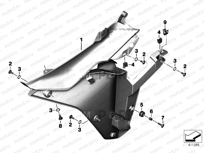 INNER SECTION, FAIRING SIDE PANEL