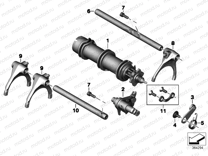 INSIDE SHIFT-CONTROL COMPONENTS