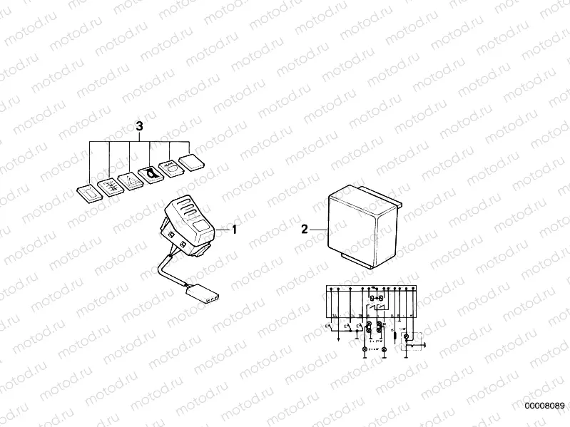 Installing set hazard warning