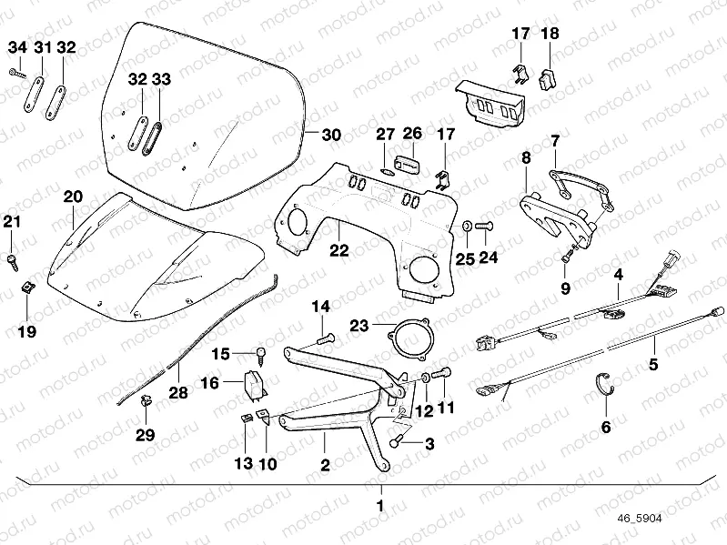 Installing set windshield