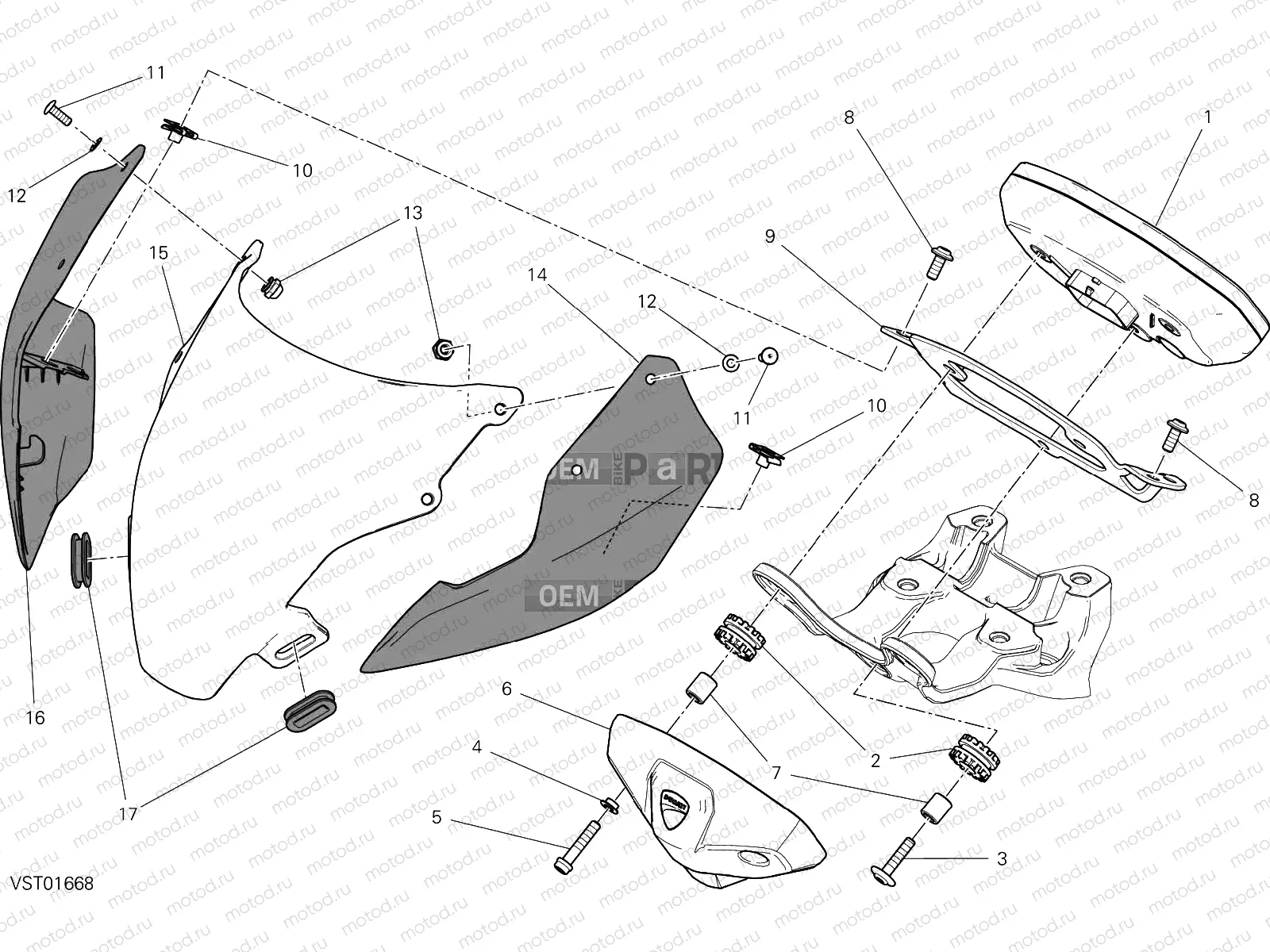 INSTRUMENT PANEL - COWLING [MOD:M 797]