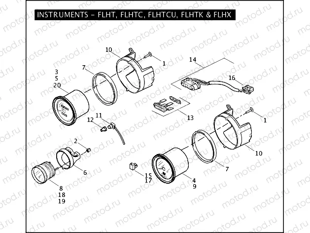 INSTRUMENTS - FLHT, FLHTC, FLHTCU, FLHTK & FLHX