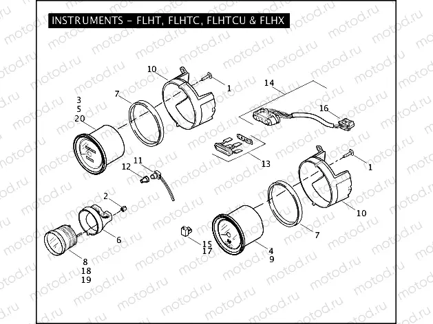 INSTRUMENTS - FLHT, FLHTC, FLHTCU & FLHX