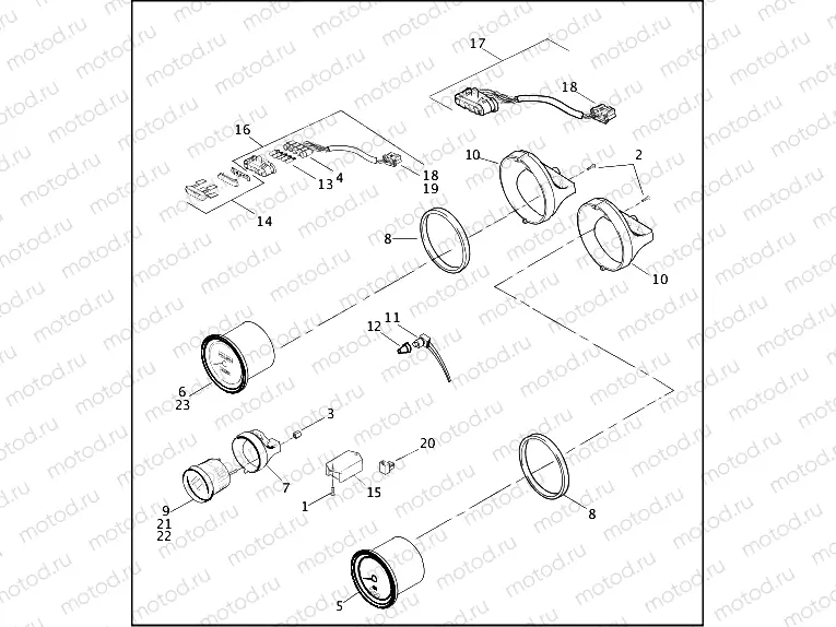 INSTRUMENTS - FLHT MODELS